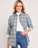 Super-Soft Flannel Shirt - Gray Plaid