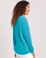 Haband Women’s Embroidered Fleece Sweatshirt - alt3