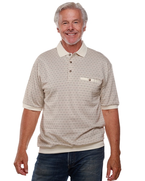 Palmland® Short-Sleeve Patterned Polo