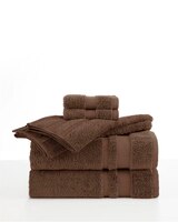 Supima Luxe 6pc Bath Towel Set - Chocolate Brown