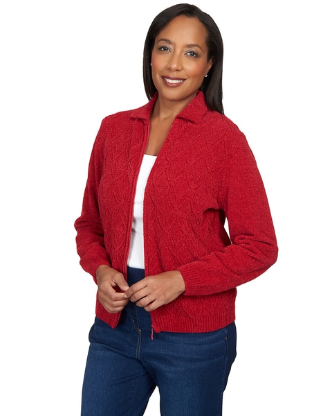 Alfred Dunner® Classics Classic Zip Up Front Cardigan