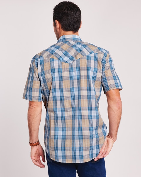 John Blair Short-Sleeve Snap-Front Shirt