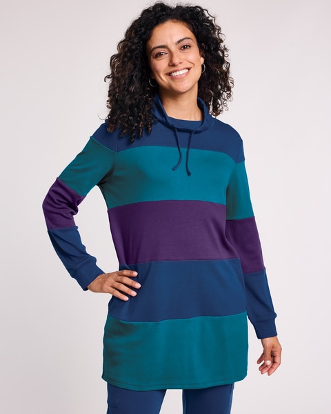 Essential Knit 2 Pocket Colorblock Tunic