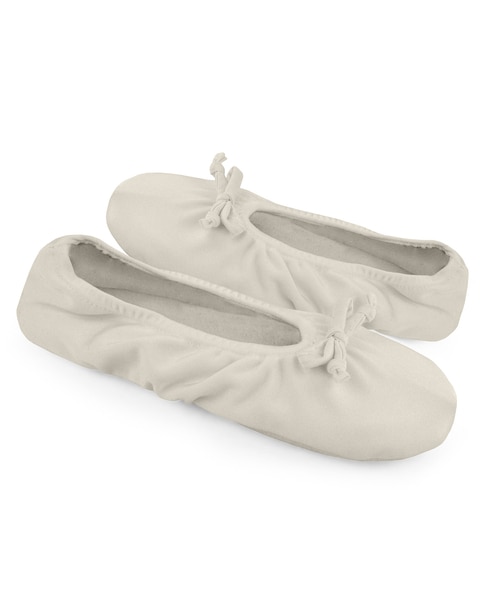 MUK LUKS Soft Ones Stretch Satin Ballerina Slippers