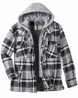 Haband Tailgater™ Sherpa Lined Men's Flannel Jacket - Grey