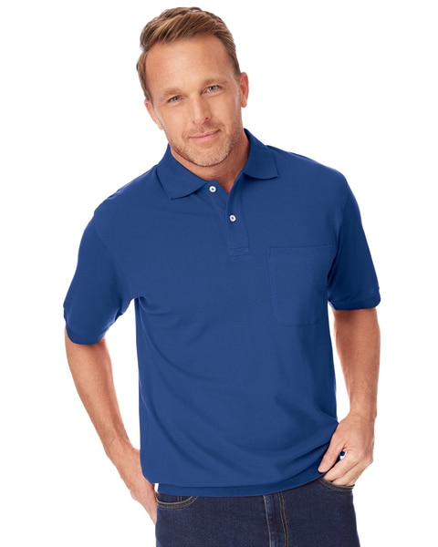 John Blair Banded-Bottom Piqué Knit Polo