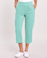 TravelEase 6 Pocket Capris - Beach Glass