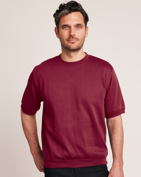 John Blair Supreme Fleece Short-Sleeve Sweatshirt