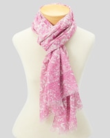 Breast Cancer Awareness Oblong Scarf - Pink Multi
