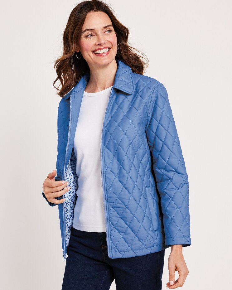 Quilted Zip Through Jacket