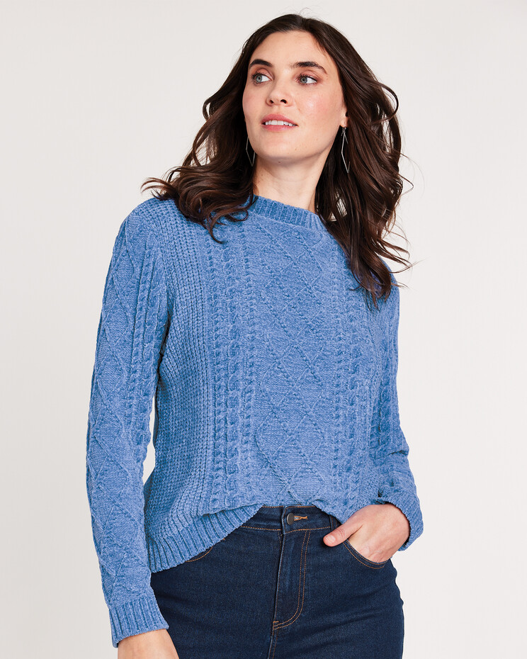 Chenille Cable Sweater | Blair