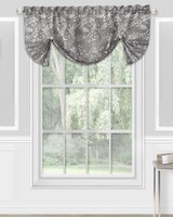 Charlotte Rod Pocket Window Curtain Valance - Grey