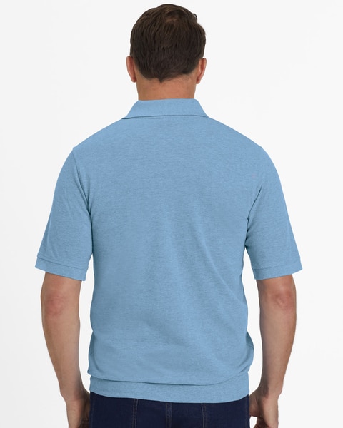 John Blair Banded-Bottom Piqué Knit Polo