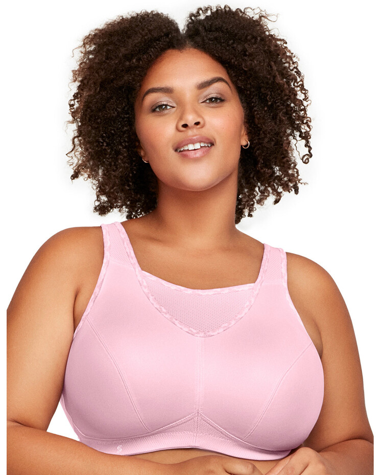 JIMINISO plus size sports bra shockproof ruched high intensity