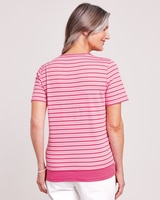 Essential Knit Striped Layered Look Top - alt3