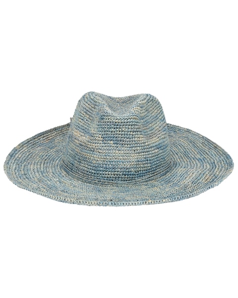 Marina - Crochet Raffia Fedora With Twisted Cording Hat