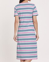 Essential Knit Stripe Drawstring Waist Dress - alt2