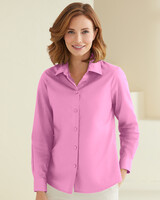 Foxcroft For Appleseeds Perfect-Fit Long-Sleeve Shirt - Soft Rose