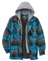 Haband Tailgater™ Sherpa Lined Men's Flannel Jacket - Dark Teal