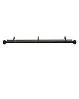 Brenner Bruno ll Decorative Double Rod & Finial  - Black