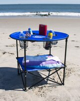 Camp & Go 28" Round Folding Portable Table - Blue