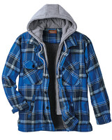 Haband Tailgater™ Sherpa Lined Men's Flannel Jacket - Navy
