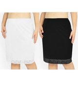 2-Pack Half Slip - White/Black