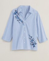 Alfred Dunner® Classic Embroidered Mitered Stripe Shirt - alt4