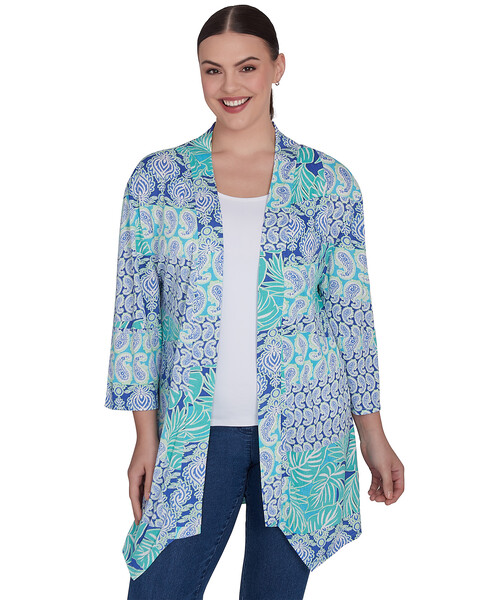 Ruby Rd® Bali Blue Patchwork Jacket