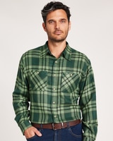 John Blair Classic Flannel Shirt - Dark Spruce