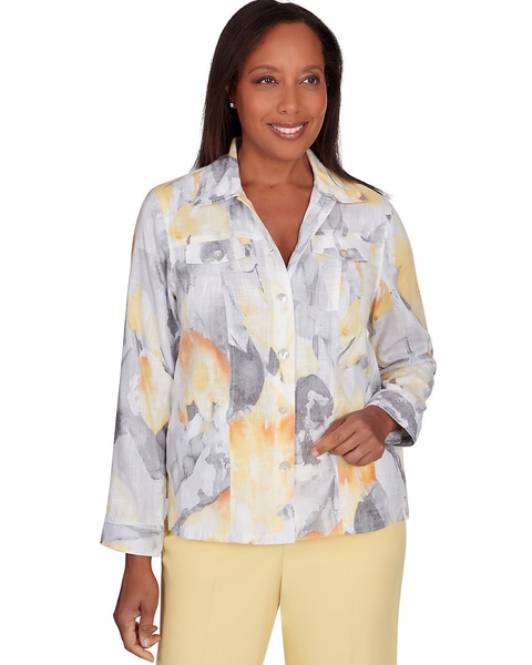 Alfred Dunner® Charleston Abstract Watercolor Jacket