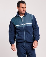 John Blair® Track Jacket - Surf Blue/Navy