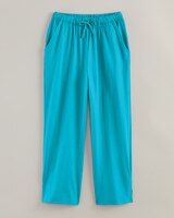 Haband Jersey-Knit Capris with Drawstring Waist - Turquoise