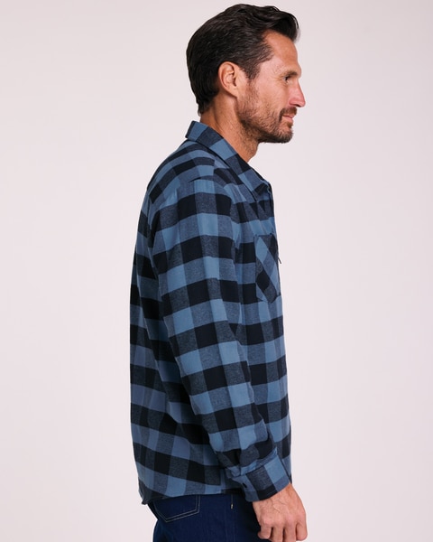 Haband Zip-Front Flannel Shirt
