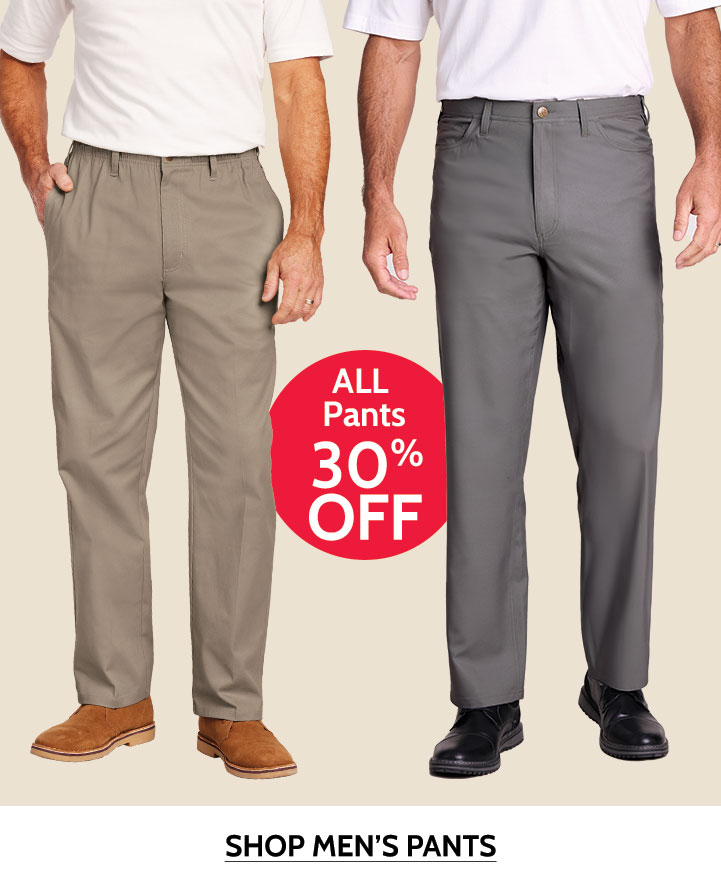 all pants 30% off shop men's pants