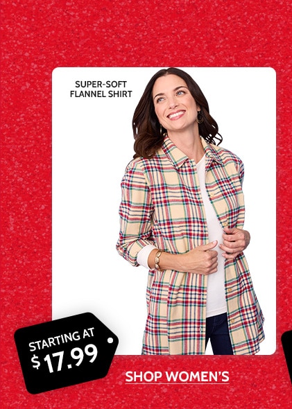 super soft flannel shirt starting at $17.99 shop women's