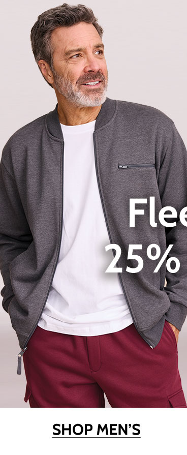 fleece 25% off shop men's