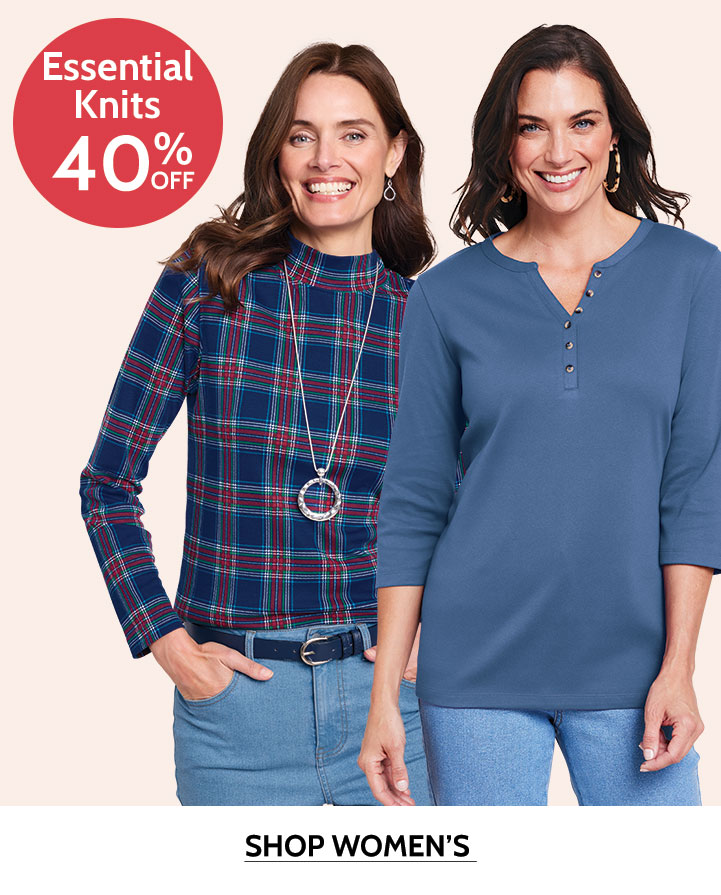 essential knits 40% off shop women's