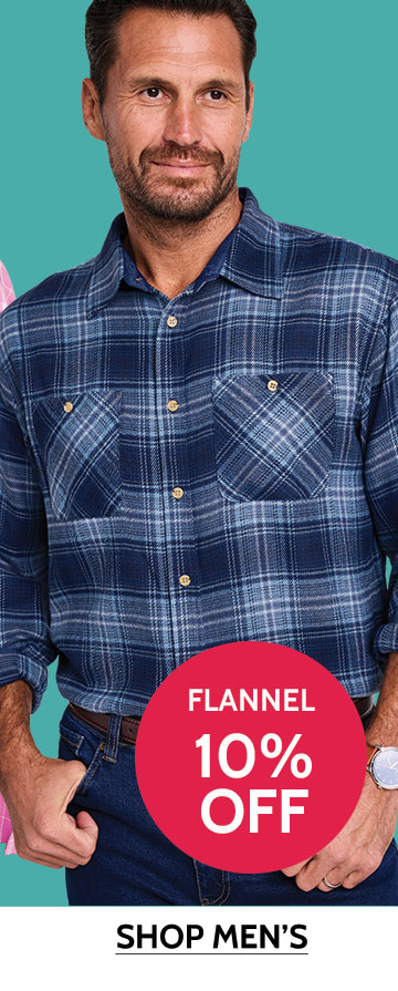 flannel 10% off shop men's