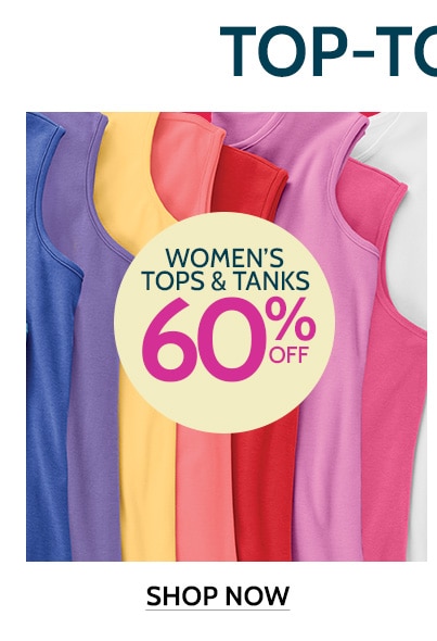 Top-to-bottom wear now bargains! women's tops & tanks 60% off shop now